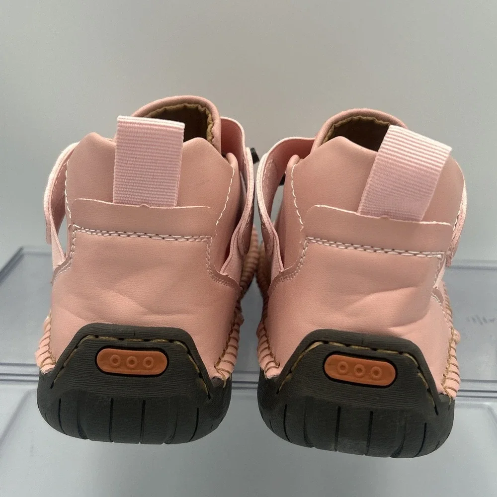 Geaino Pink Casual Ankle Boots 7/7.5 Artisan Minimalist Soft Girl Comfort Chic